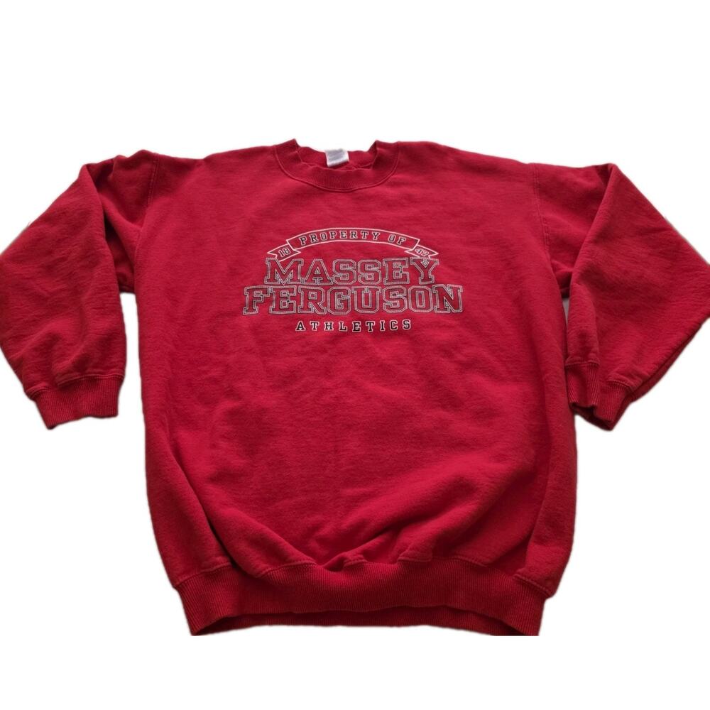 Massey Ferguson Sweatshirt Red Sz Large Tractor Farm